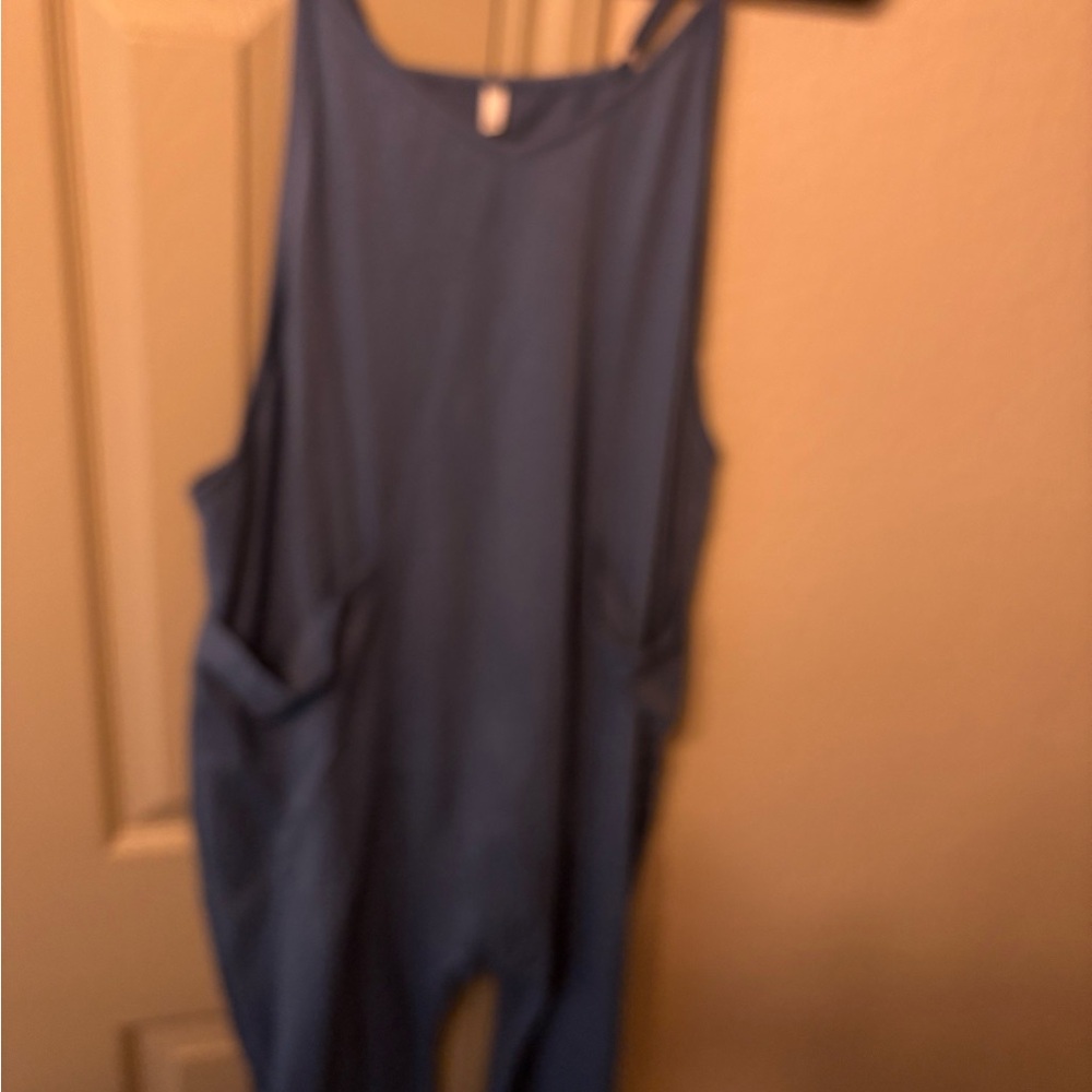 Blue Sleeveless Jumpsuit